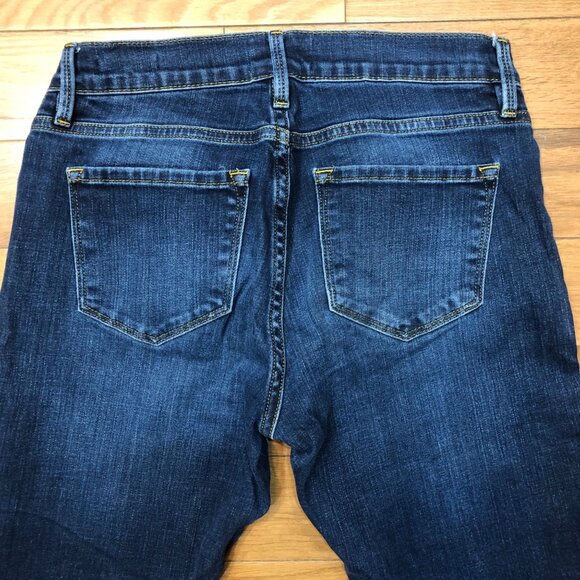 Frame Le Garcon Mid Rise Straight Leg Blue Jeans Size 25 - Picture 2 of 6